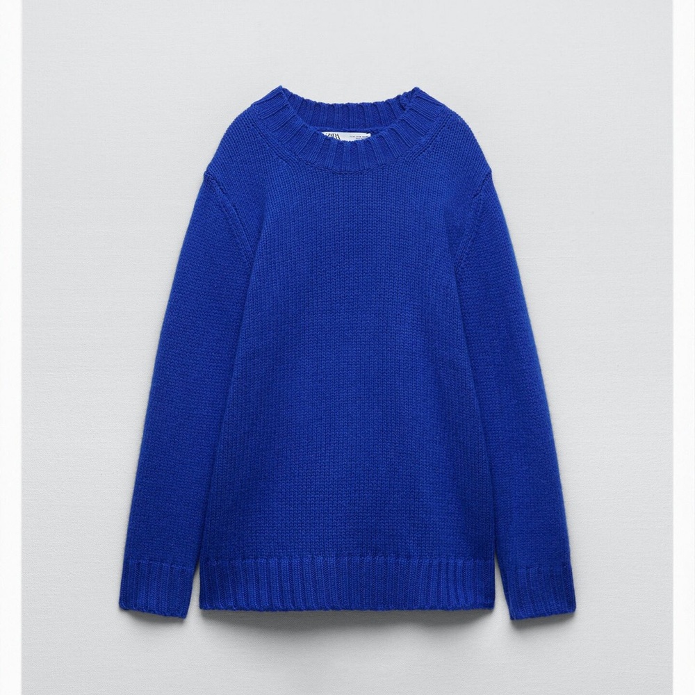 ZARA WOOL sweater blue